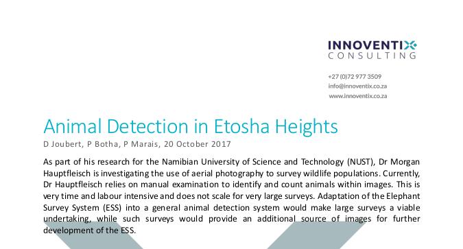 Animal Detection in Etosha Heights