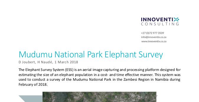 Mudumu National Park Elephant Survey