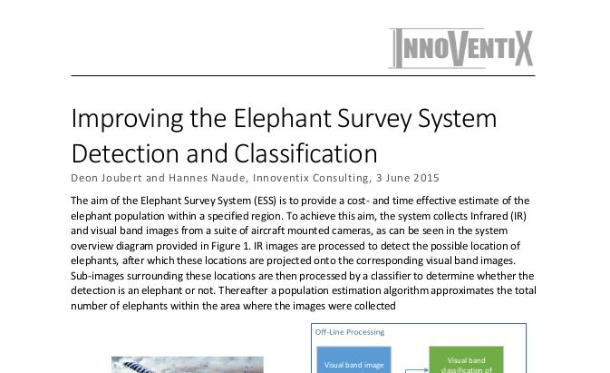 Improving the Elephant Survey System Detection and Classification